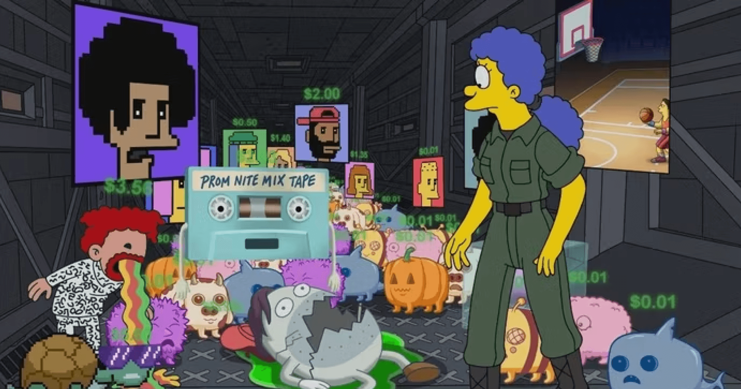 《辛普森家庭》一直以來都以針貶時事、神準預測未來為名,隨著本週萬聖節特輯「恐怖樹屋」即將播出,在先行圖中不僅驚見《無聊猿》等藍籌,更預告將用各種梗狂酸 NFT? 《辛普森家庭》最新集週末播出!不僅要狂酸 NFT,還預告大玩歸零、複製人梗?